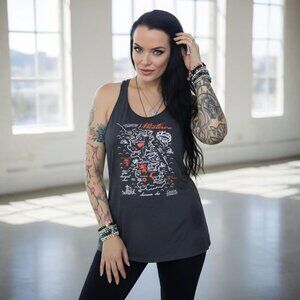 Game of Thrones ✦ Westeros Map Tank ✦ Racerback Graphic Top w/ Charcoal 3X